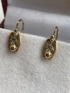 フランス　アンティーク　ジュエリー　ドルムーズ　ピアス　18k ヴィンテージ