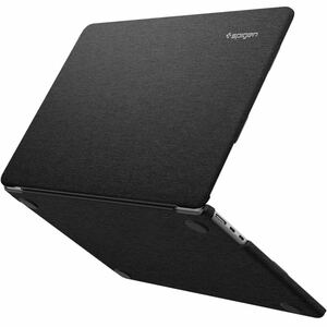 Spigen Macbook Air 13インチケース M3(2024) / MacBook Air13 M2 A268 (2023) ハードシェル、プレミアムファブリックスリーブ ACS05272 黒