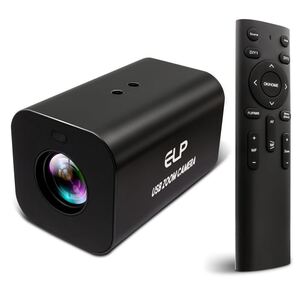 HDMI 12倍ズーム USBカメラ ELPCAM 4K オートフォーカス 60FPS 高速USBウェブカメラ PCカメラ リモコンカメラ プロジェクター 