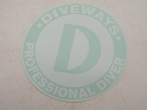 未使用 DIVEWAYS ダイブウェイズ ステッカー 直径:16cm スキューバダイビング関連用品 [S1-53976]