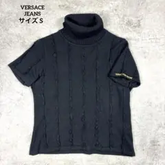 ヴィンテージ】VERSACE JEANS ニット ハイネック 黒 イタリア製