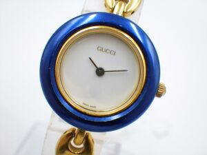 358602【1円スタート】GUCCI グッチ 稼動品 11/12.2 チェンジベゼル レディース 時計 クオーツ ケース26mm