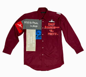 Anarchy Shirt Long-Sleeve P6-04 LL Wine Red (Seditionaries Punk)