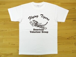 フライング・タイガース 白 5.6oz 半袖Tシャツ 黒 M ミリタリー AVG Flying Tigers U.S. AIR FORCE