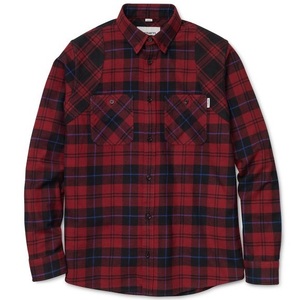 美品 Carhartt WIP L/S Norris Shirt Sサイズ タータン チェック フランネル シャツ Cranberry レッド カーハート ワークインプログレス