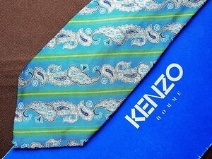 ♪21784D♪状態並品【ペイズリー 植物 花 柄】ケンゾー【KENZO】ネクタイ