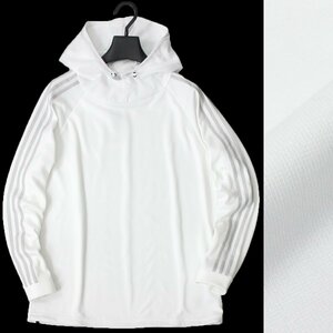 新品 秋冬 アディダス ゴルフ プルオーバー パーカー 2XL 白 adidas GOLF 異素材切替 フーディー ジャケット メンズ ウェア ◆CE2821C