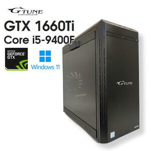 【中古ゲーミングPC】mouse G-TUNE / GeForce GTX 1660Ti / Core i5-9400F / 16GB / SSD 480GB + HDD 1TB / Windows11
