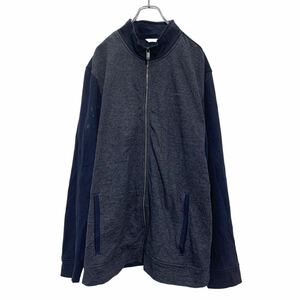 Calvin Klein ロゴ フルジップ ジャージ XL ネイビー カルバンクライン ジャケット 裏起毛 古着卸 アメリカ仕入 a503-6646