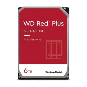 【中古】Western Digital ウエスタンデジタル WD Red Plus 内蔵 HDD ハードディスク 6TB CMR 3.5インチ SA