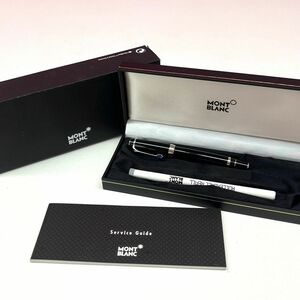 B006-K22-5358◎ Mont Blanc モンブラン ボールペン ブラック×シルバーカラー BOHEME ケース付き 文房具 筆記用具