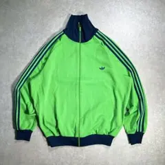 70s adidas デサント トラックジャケット ジャージ 7号 グリーン