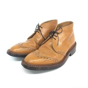 ◆Trickers トリッカーズ ブーツ 6.5◆ ブラウン レザー ウィングチップ メンズ 靴 シューズ boots ワークブーツ