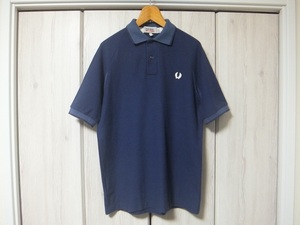 FRED PERRY×NIGEL CABOURN 半袖ポロシャツ 38 ネイビー☆フレッドペリー ナイジェルケーボン 紺 ポルトガル製