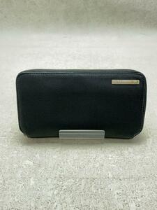 Cartier◆長財布/レザー/BLK/無地/レディース