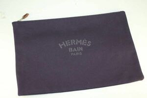 HERMES エルメス フラットポーチGM ヨッティング ネイビー