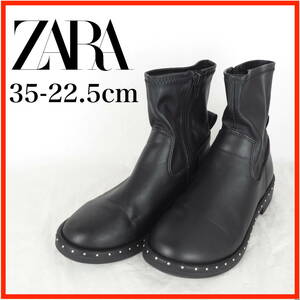 EB7043*ZARA*ザラ*キッズショートブーツ*35-22.5cm*黒