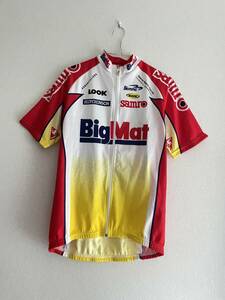 A6/94★cycling team★2001年★Biemme ビエンメ BigMat-Auber 93 半袖 フルZIP サイクリングジャージ #LOOK # MAVIC #HUTCHINSON☆L