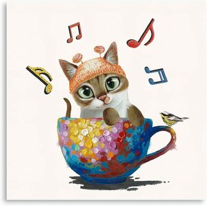 猫 ネコ ねこ 現代アート 新品 キャンバス 木枠 アートパネル 壁掛け キャンバス画 猫の絵 絵画 ネコの絵 アートポスター インテリア