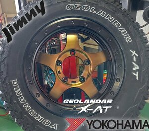 JB64 JB23 ジムニー専用 YOKOHAMA ジオランダー X-AT 195R16 タイヤホイールセット 16インチ ホワイトレター