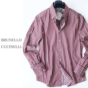 dp563●BRUNELLO CUCINELLI●ブルネロクチネリ●秋●大人エレガントな上質コットンシャツ●M●メンズ●ロロピアーナお好きな方も