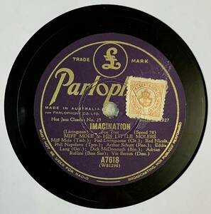 MIFF MOLE & HIS LITTLE MOLES -IMAGINATION/BIX BEIDERBECKE & HIS ORCHESTRA-WA-DA-DA (Parlo A 7618)　SP盤　78RPM　 JAZZ 《豪》