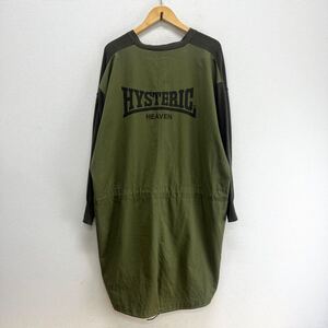 HYSTERIC GLAMOUR ヒステリックグラマー 01173ND09 HYSTERIC SPORTS LOGO ツイル ニット カーディガン モッズコート ロゴ F 10121098