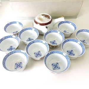 未使用品 高峰作 九谷焼 茶器揃 急須 湯? 10個 セット 鶯 茶道具 応接 接待 おもてなし 茶器 高級品 骨董品 その他