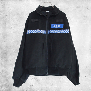 イギリス警察 WINDPROOF POLICE フリースジャケット ブラック M-R