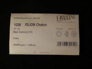 kk146●未開封 SWAROVSKI/スワロフスキー 1028 XILION Chaton PP28 Black Diamond(215) 10/00/00 gross=1,440pcs/60