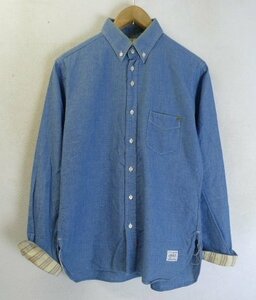 ◆ANACHRONORM アナクロノーム インディゴ BD シャツ インディゴ サイズ01 日本製 襟薄れあり