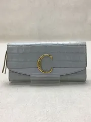 Chloe クロエシー 長財布 レザー グレー レディース 01-21-60-65 