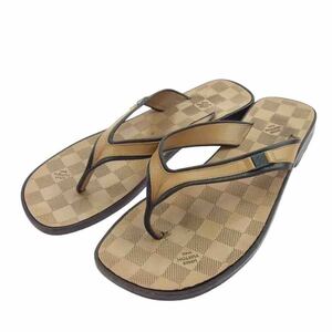 LOUIS VUITTON ルイ・ヴィトン ダミエ トング サンダル ブラウン系 UK6.5【中古】