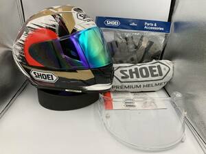 SHOEI ショウエイ X-Fourteen X14 X-14 MARQUEZ MOTEGI2 招き猫 ヘルメット Lサイズ ミラーシールド & 内装フルセット新品!! 超美品!!