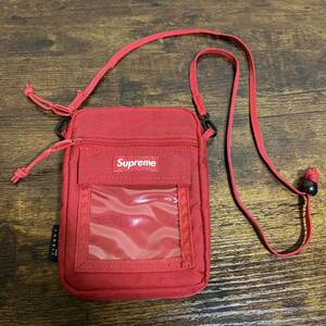 西542 シュプリーム supreme 19SS SUPERME Cordura Nylon Utility Pouch 赤 バッグ レッド パスケース ナイロン