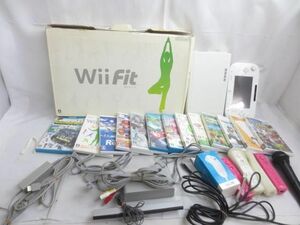 【まとめ売り 動作未確】 ゲーム Wii U 本体 WUP-001 ホワイト 8GB 動作品 バランスボード 等 グッズセット