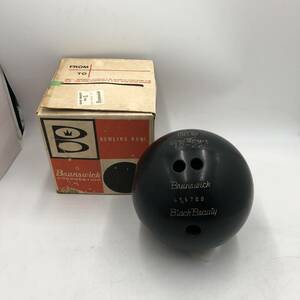 【中古品】★Brurswick/ブラウンズウィック★ボーリングボール　ブラックビューティー　UniBowl 12-22　箱あり