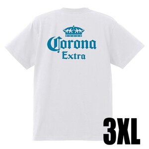 3XL ローライダー チカーノ コロナビール Tシャツ 現 白地 ビッグサイズ メキシカン エキストラ