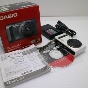 超美品 EX-ZR100 ホワイト 即日発送 CASIO EXILIM デジカメ 本体 あすつく 土日祝発送OK