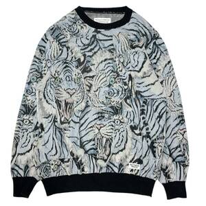 WACKOMARIA ワコマリア　 × TIM LEHI 　Jacquard Pullover Knit ブルー サイズ:L