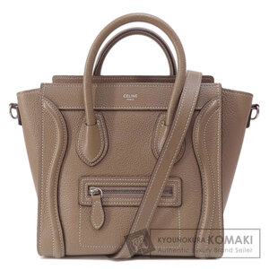 CELINE セリーヌ ラゲージナノ 2WAY ハンドバッグ カーフ レディース 中古