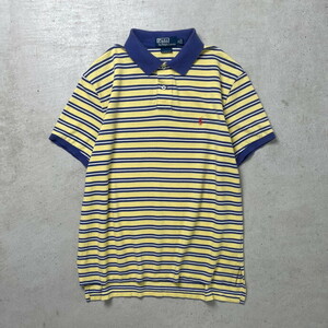 90年代 Polo by Ralph Lauren ポロバイラルフローレン 半袖 マルチボーダー ポロシャツ メンズL相当