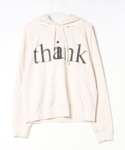 「GUCCI」 20AW think thank ヴィンテージ加工 プルオーバーパーカー X-SMALL ベージュ メンズ