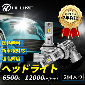 ハイエース 200系 HB4 LEDヘッドライト フォグランプ 12000ルーメン 6500K 車検対応 純正交換 ファンレス ポン付け ホワイト