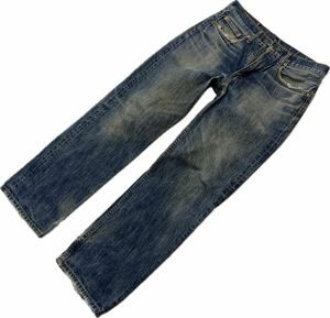 00s ☆ LEVIS 最高の色落ち感◎ デニムパンツ ジーンズ W33 無骨 グランジ アメカジ ストリート 人気 オールド 古着 リーバイス■JS1146