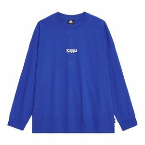 GU/ジーユー メンズ kappa ビッグT 長袖 ブルー 青 L