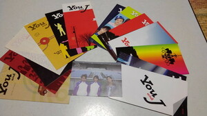 ▲　you & J 【　FC会報 1～15号 計14冊セット　+　ポストカード　】　関ジャニ∞　KAT-TUN　NEWS