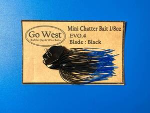 Evo.4-108 GoWest ミニチャターベイト 1/8oz【Black Blade】