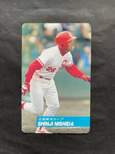 カルビープロ野球カード 92年 No.100 西田真二 広島 1992年 ② (検索用) レアブロック ショートブロック ホログラム 金枠 地方版 エラー