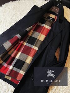 y24 超美品【上品の最高級!!】羊毛ライナー定価14万●BURBERRY BLACK LABEL CRESTBRIDGE● トレンチコート バーバリーコート メンズL 